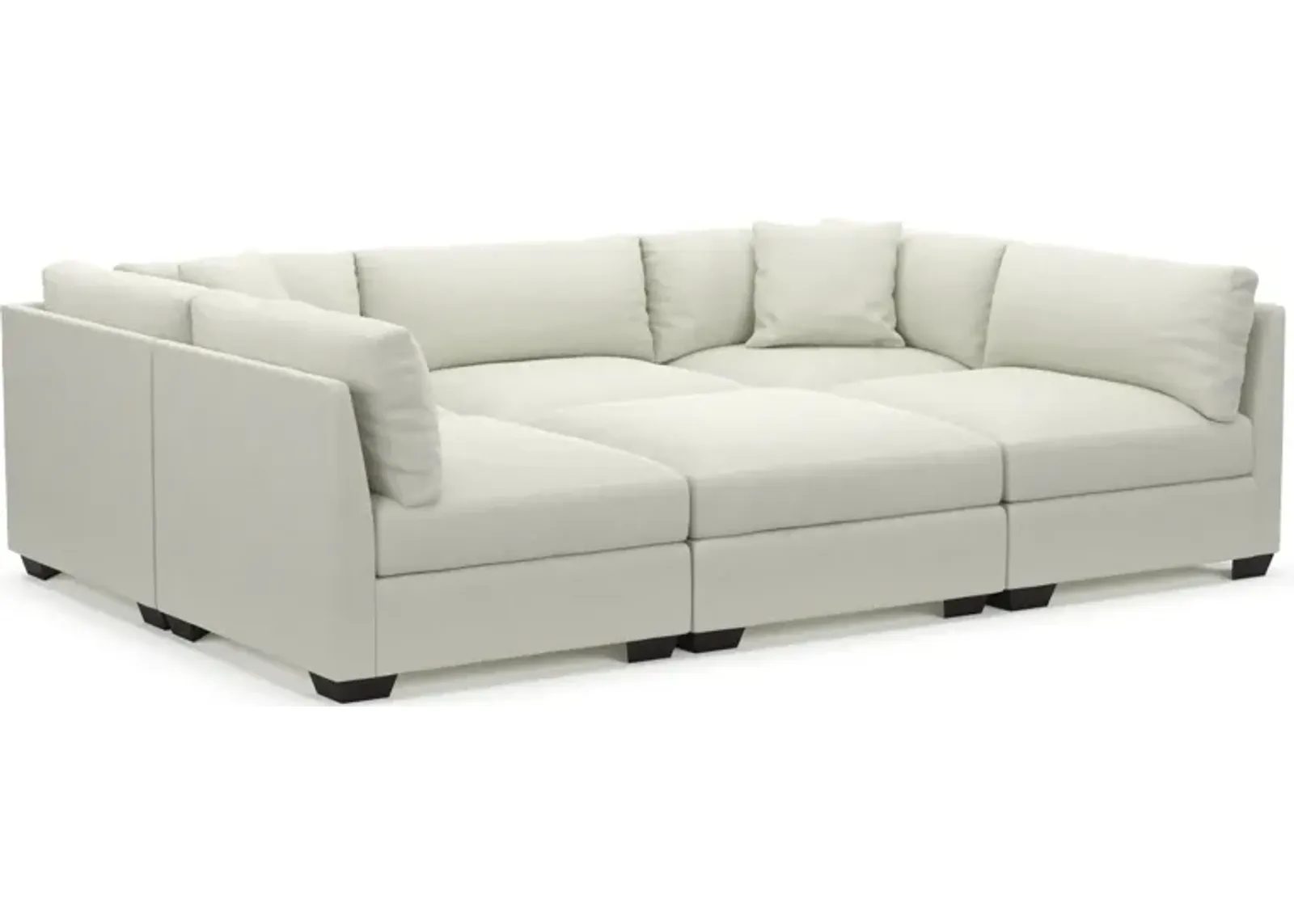 Beckham Foam Comfort 6-Piece Pit Sectional - Liv Arctic