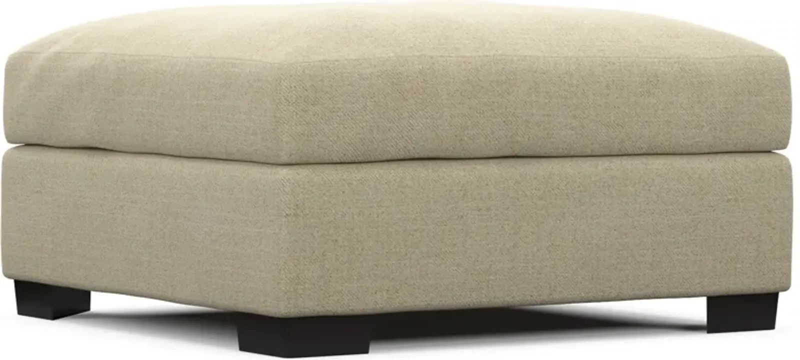 Beckham Hybrid Comfort Ottoman - Broderick Sand