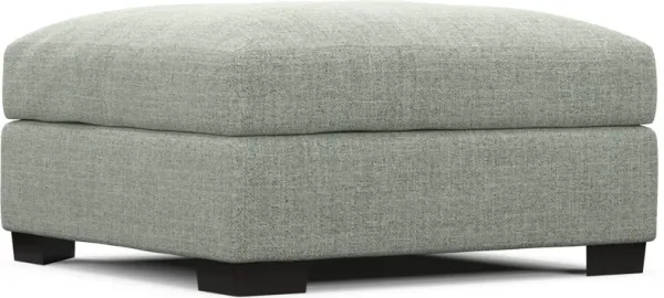 Beckham Hybrid Comfort Ottoman - Broderick Sea Glass