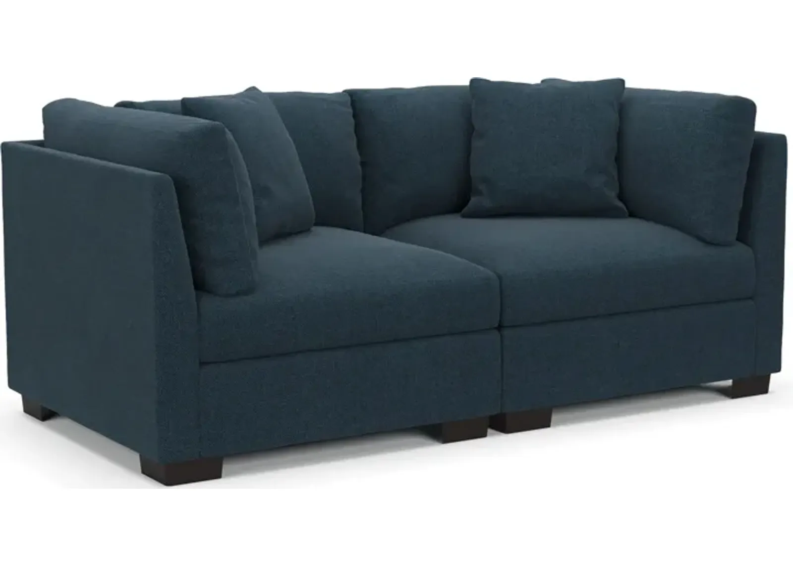 Beckham Hybrid Comfort 2-Piece Sofa - Broderick Indigo