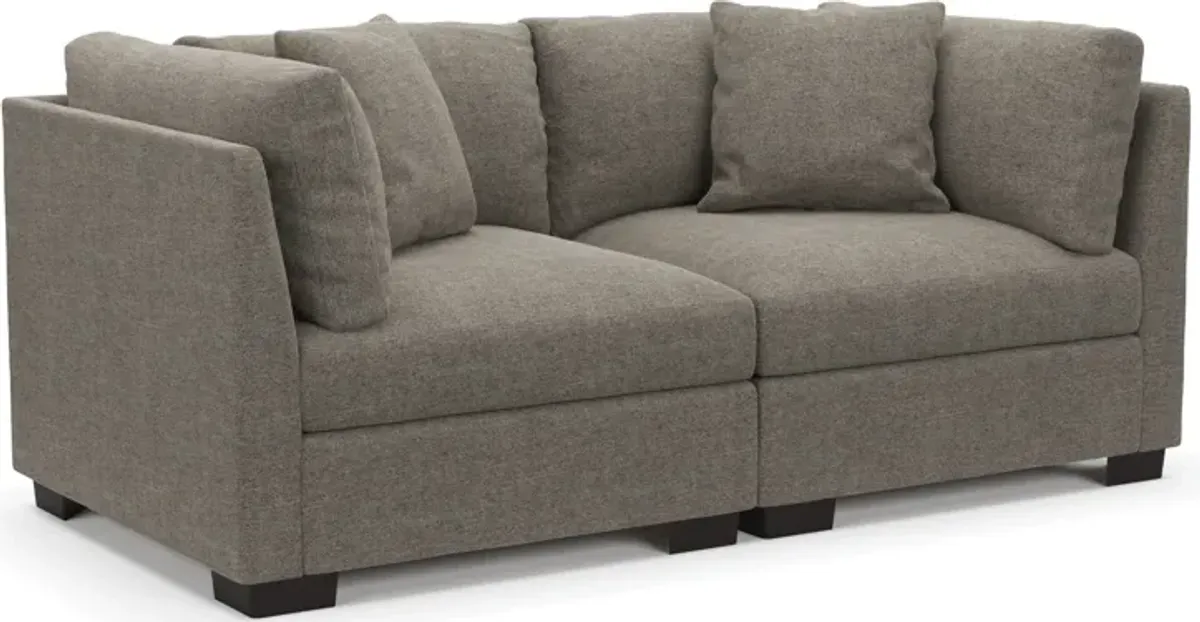 Beckham Hybrid Comfort 2-Piece Sofa - Bridger Metal