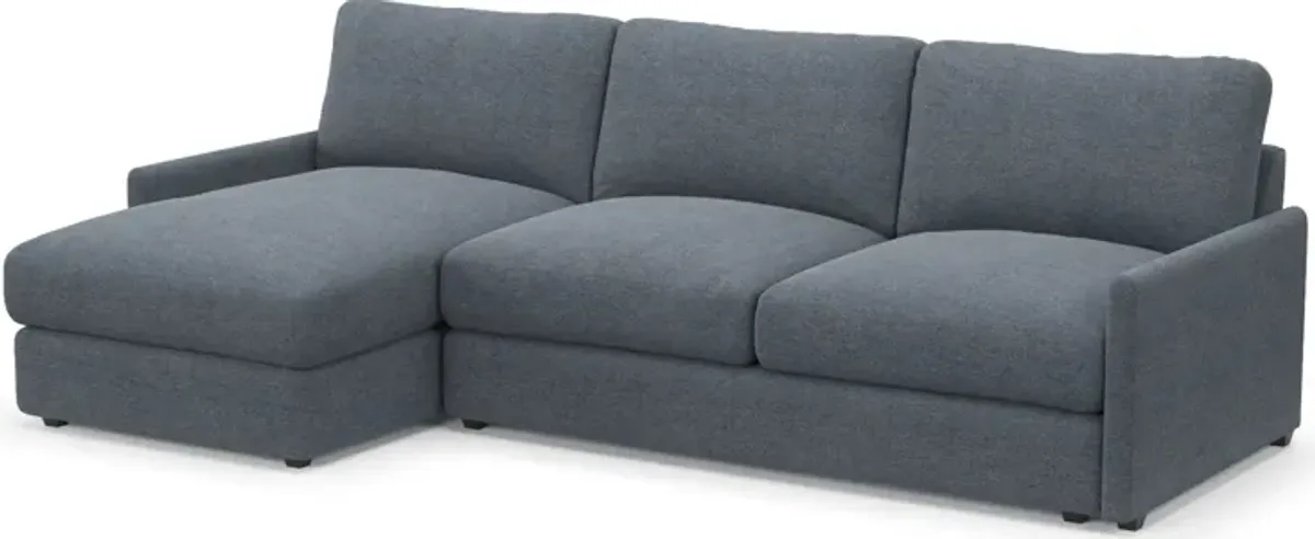 Jasper Foam Comfort Eco Performance 2-Piece Sectional - Bridger Navy