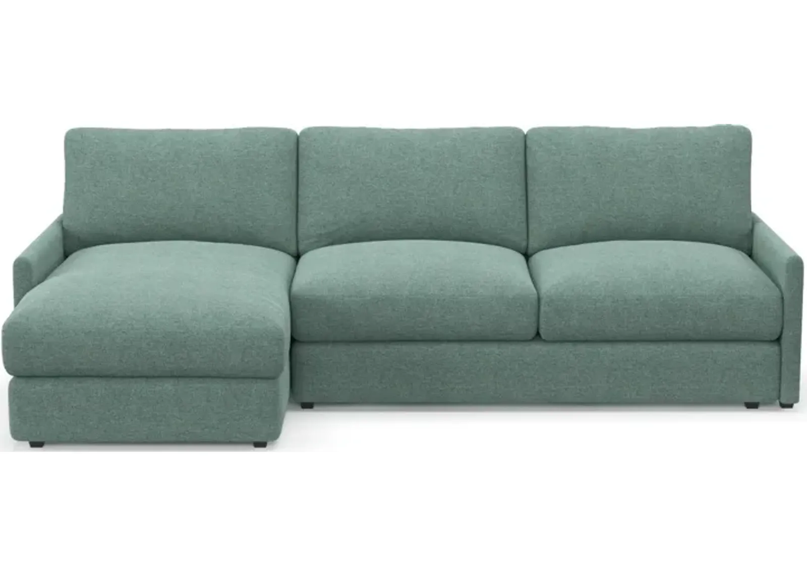 Jasper Foam Comfort Eco Performance 2-Piece Sectional - Bridger Jade