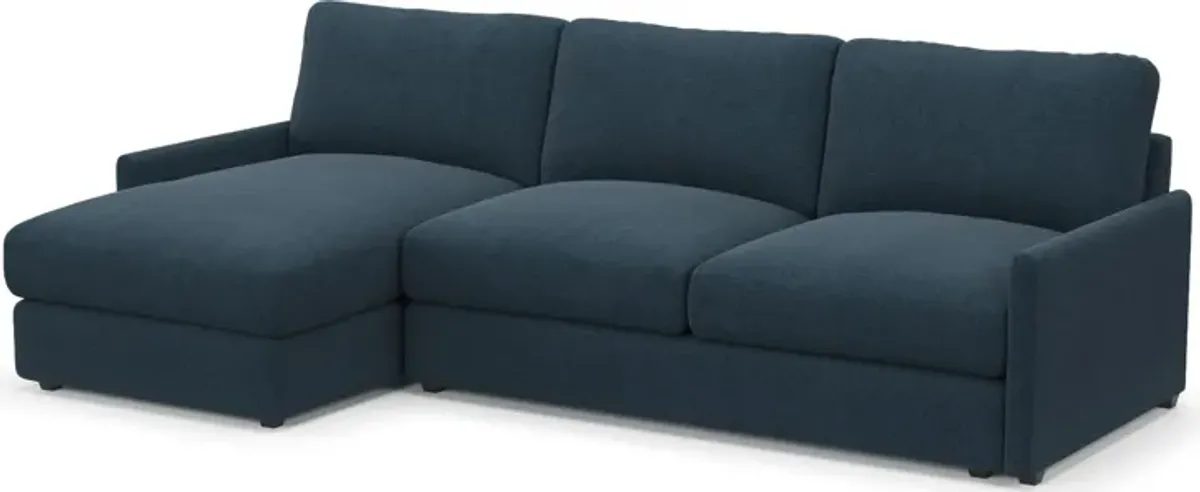 Jasper Hybrid Comfort Eco Performance 2-Piece Sectional - Broderick Indigo