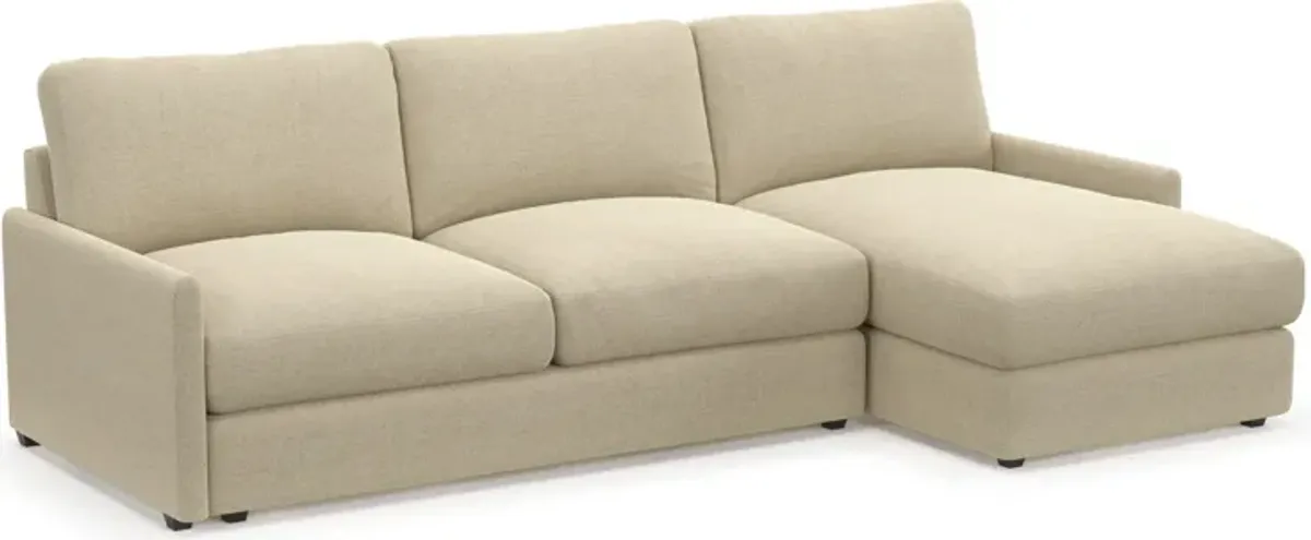 Jasper Foam Comfort Eco Performance 2-Piece Sectional - Broderick Sand