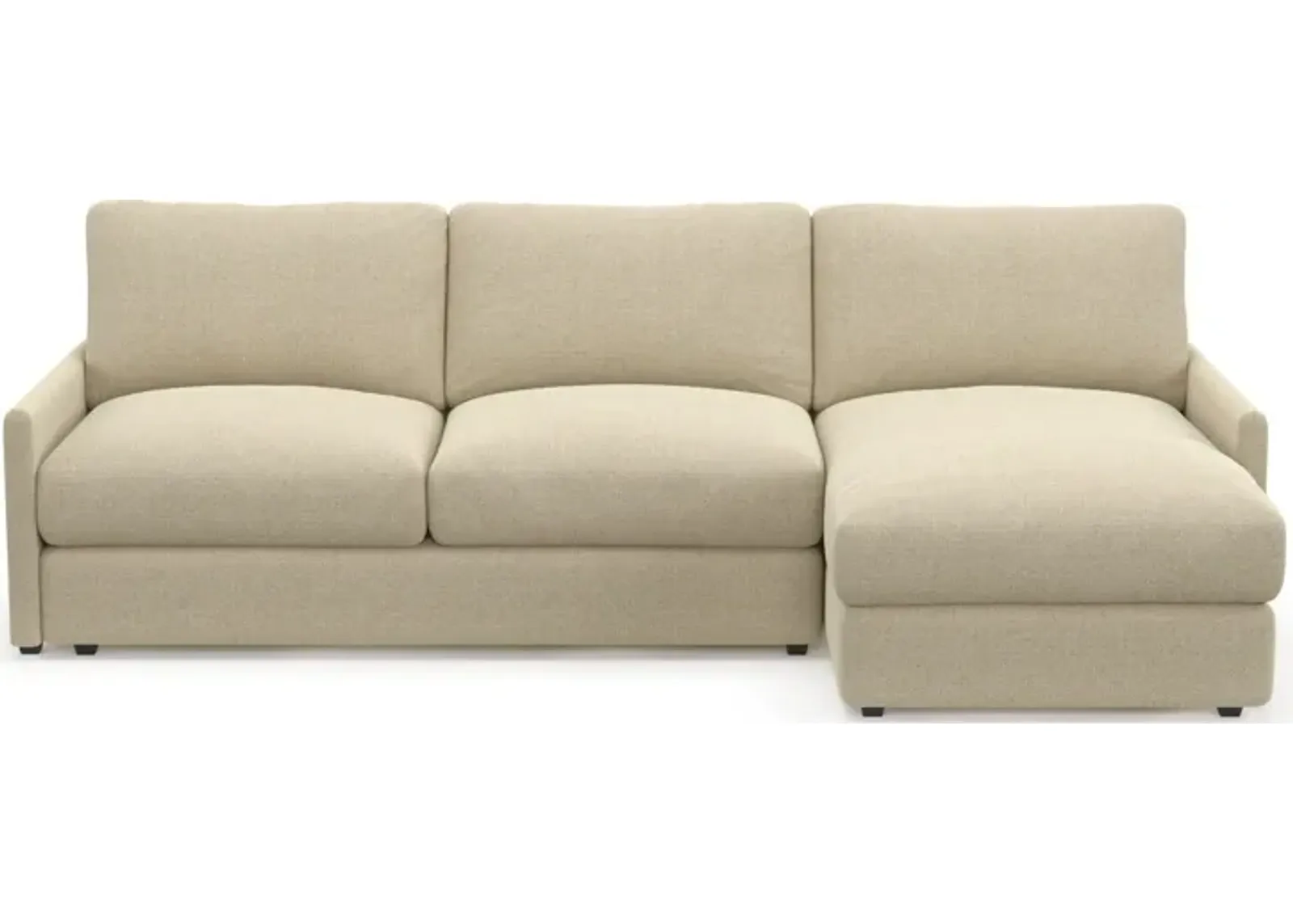 Jasper Foam Comfort Eco Performance 2-Piece Sectional - Broderick Sand