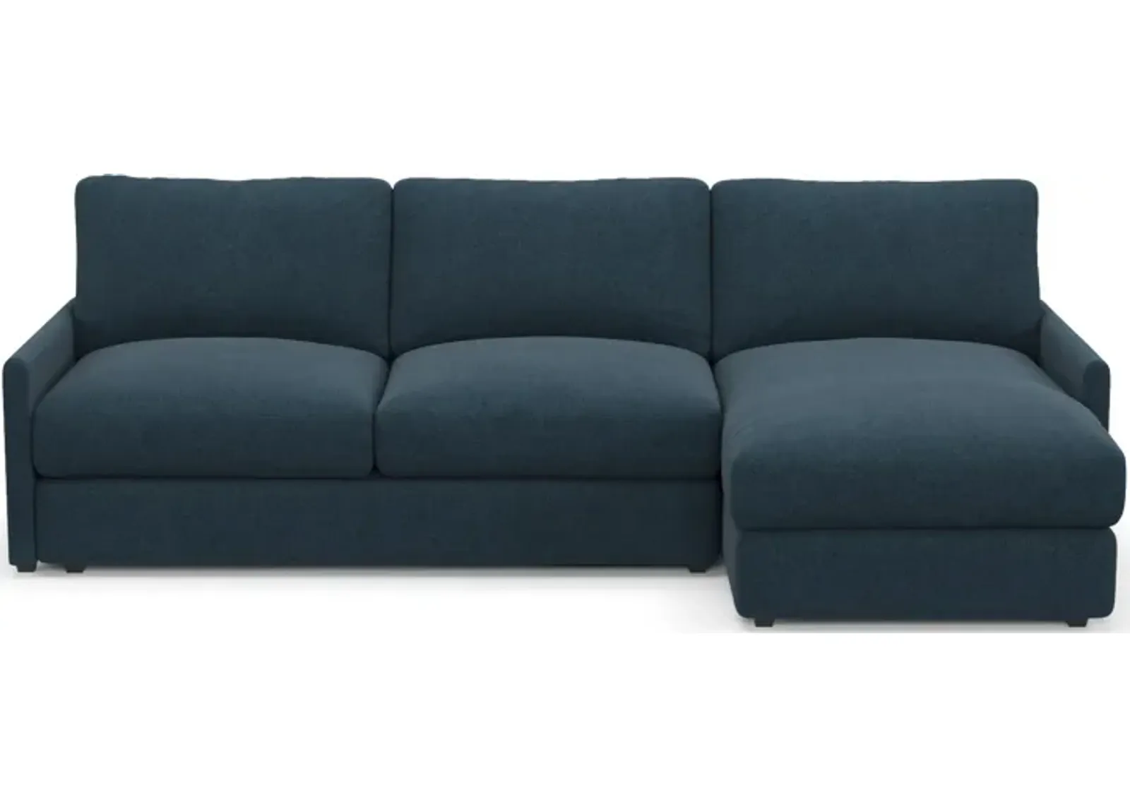 Jasper Foam Comfort Eco Performance 2-Piece Sectional - Broderick Indigo