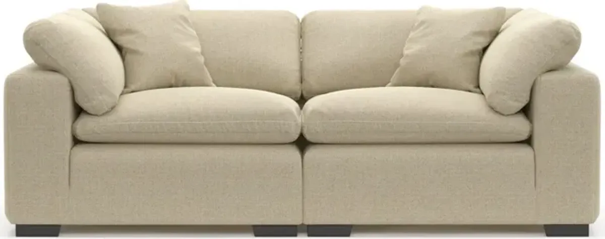 Plush Feathered Comfort Eco Performance 2-Piece Sofa - Broderick Sand