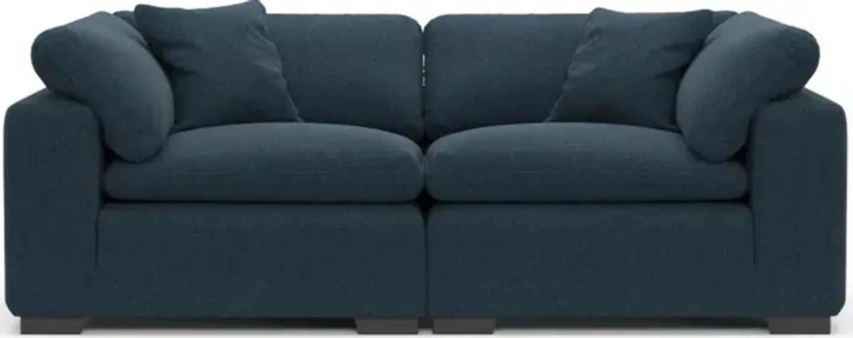 Plush Feathered Comfort Eco Performance 2-Piece Sofa - Broderick Indigo