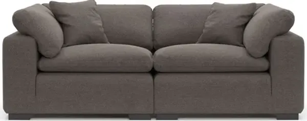 Plush Feathered Comfort Eco Performance 2-Piece Sofa - Presidio Steel