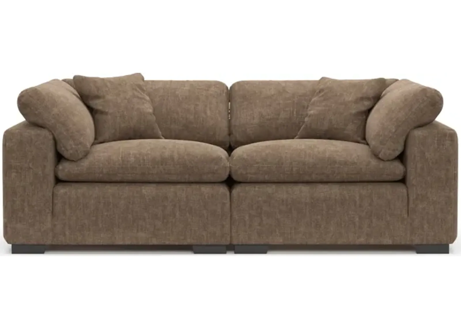 Plush Feathered Comfort Eco Performance 2-Piece Sofa - Argo Java