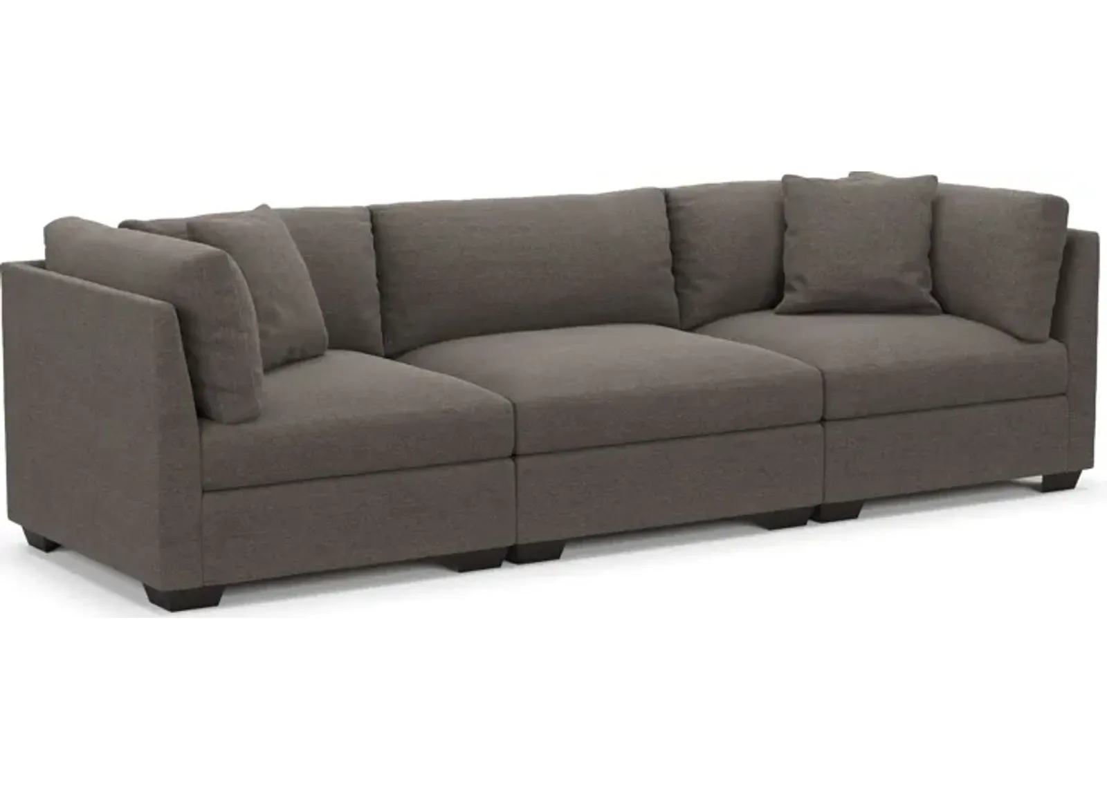 Beckham Hybrid Comfort 3-Piece Sofa - Presidio Steel