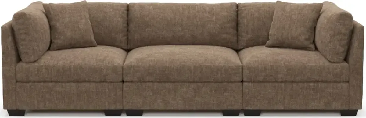 Beckham Hybrid Comfort 3-Piece Sofa - Argo Java