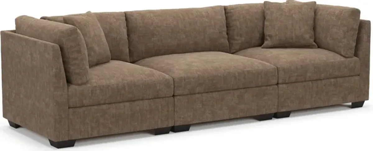 Beckham Hybrid Comfort 3-Piece Sofa - Argo Java