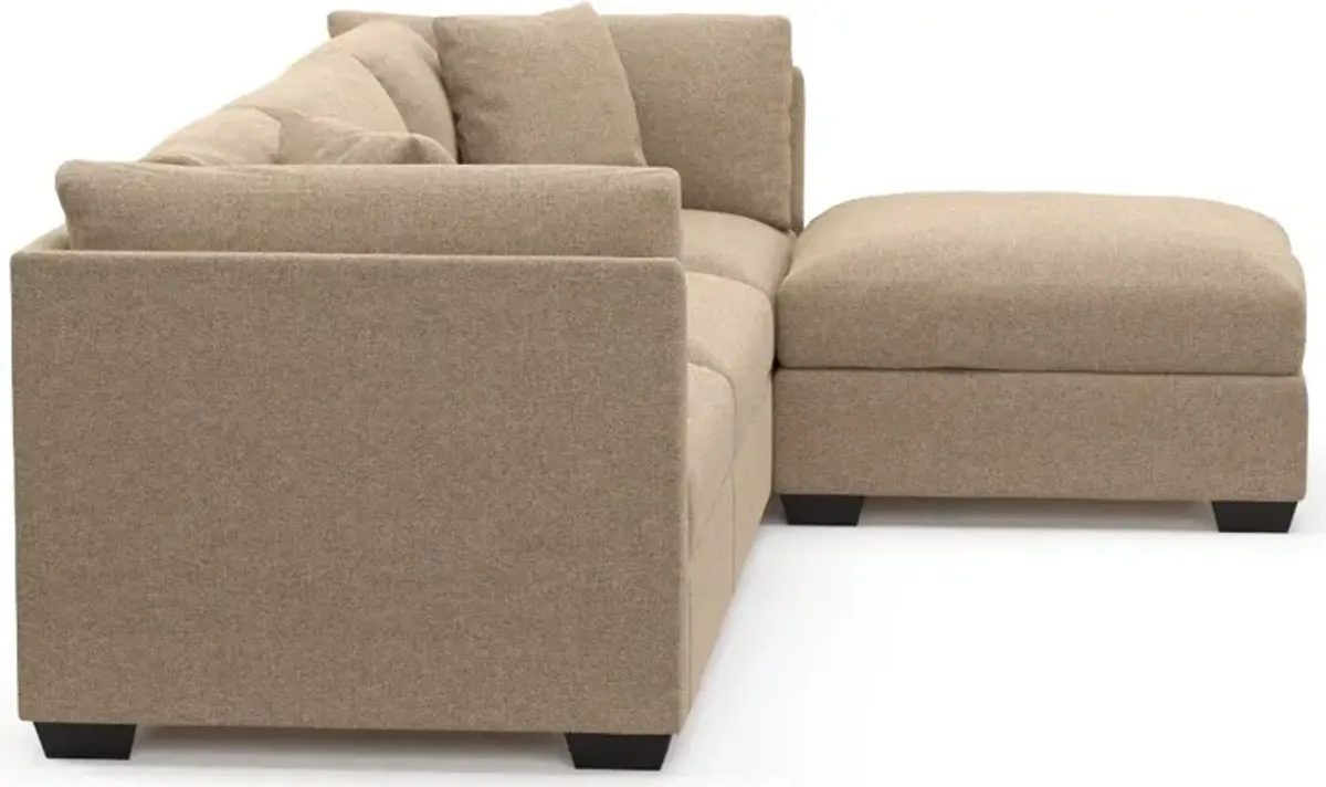 Beckham Hybrid Comfort 3-Piece Sofa and Ottoman - Liv Wicker