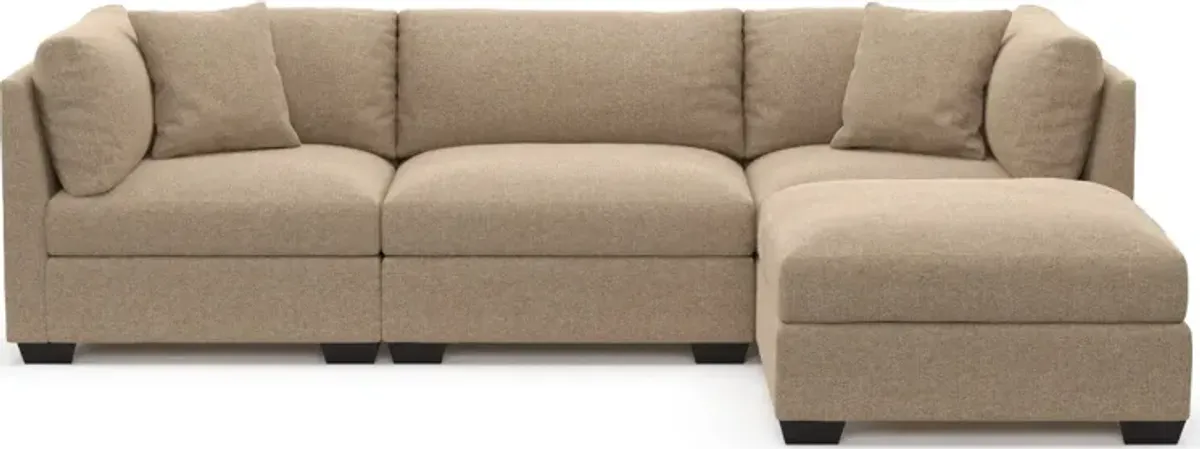 Beckham Hybrid Comfort 3-Piece Sofa and Ottoman - Liv Wicker