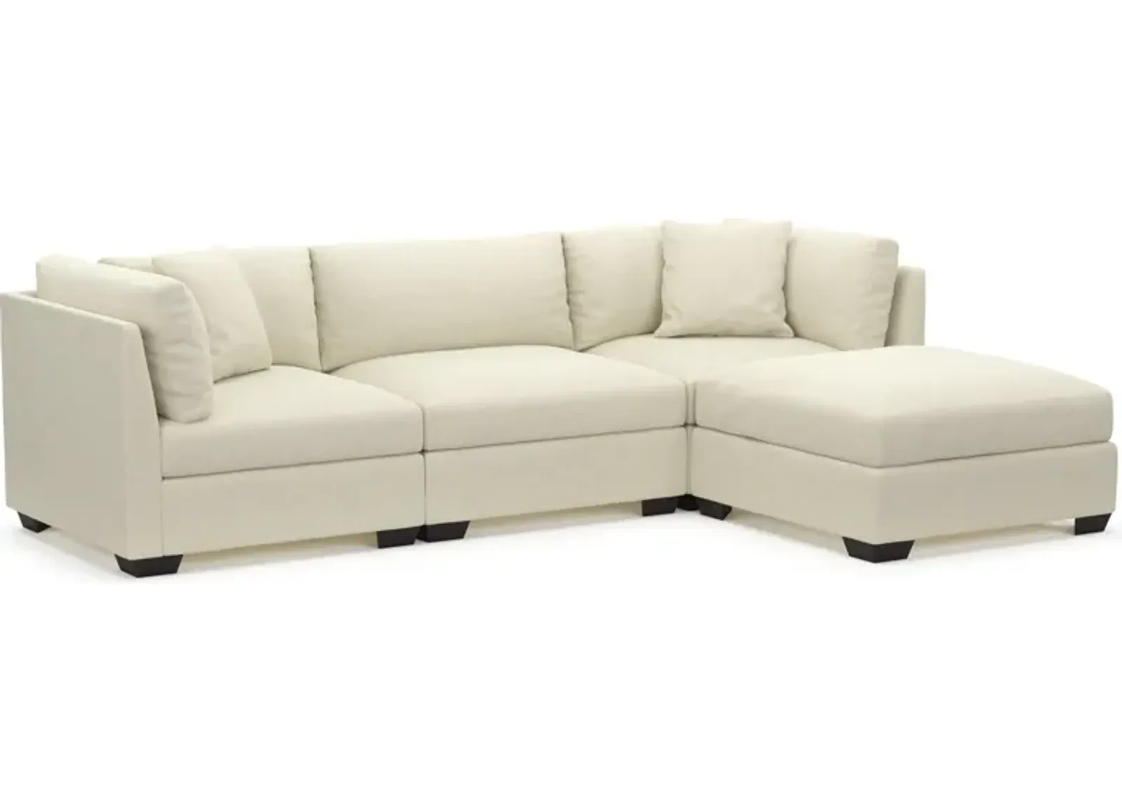 Beckham Hybrid Comfort 3-Piece Sofa and Ottoman - Fincher Ivory