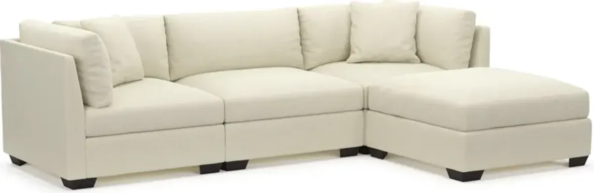 Beckham Hybrid Comfort 3-Piece Sofa and Ottoman - Fincher Ivory