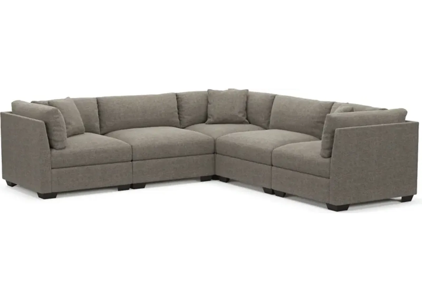 Beckham Foam Comfort 5-Piece Sectional - Bridger Metal