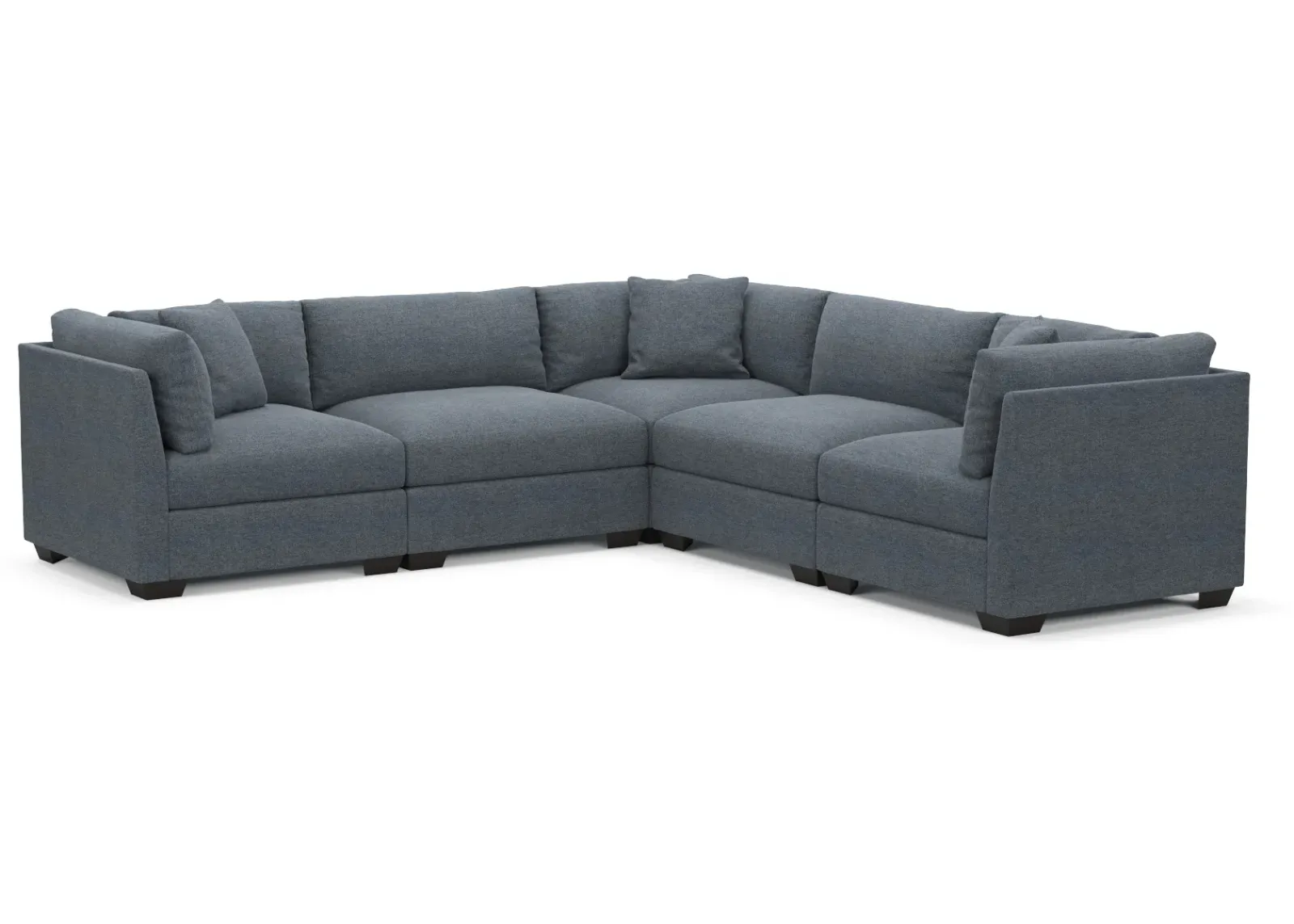 Beckham Foam Comfort 5-Piece Sectional - Bridger Navy