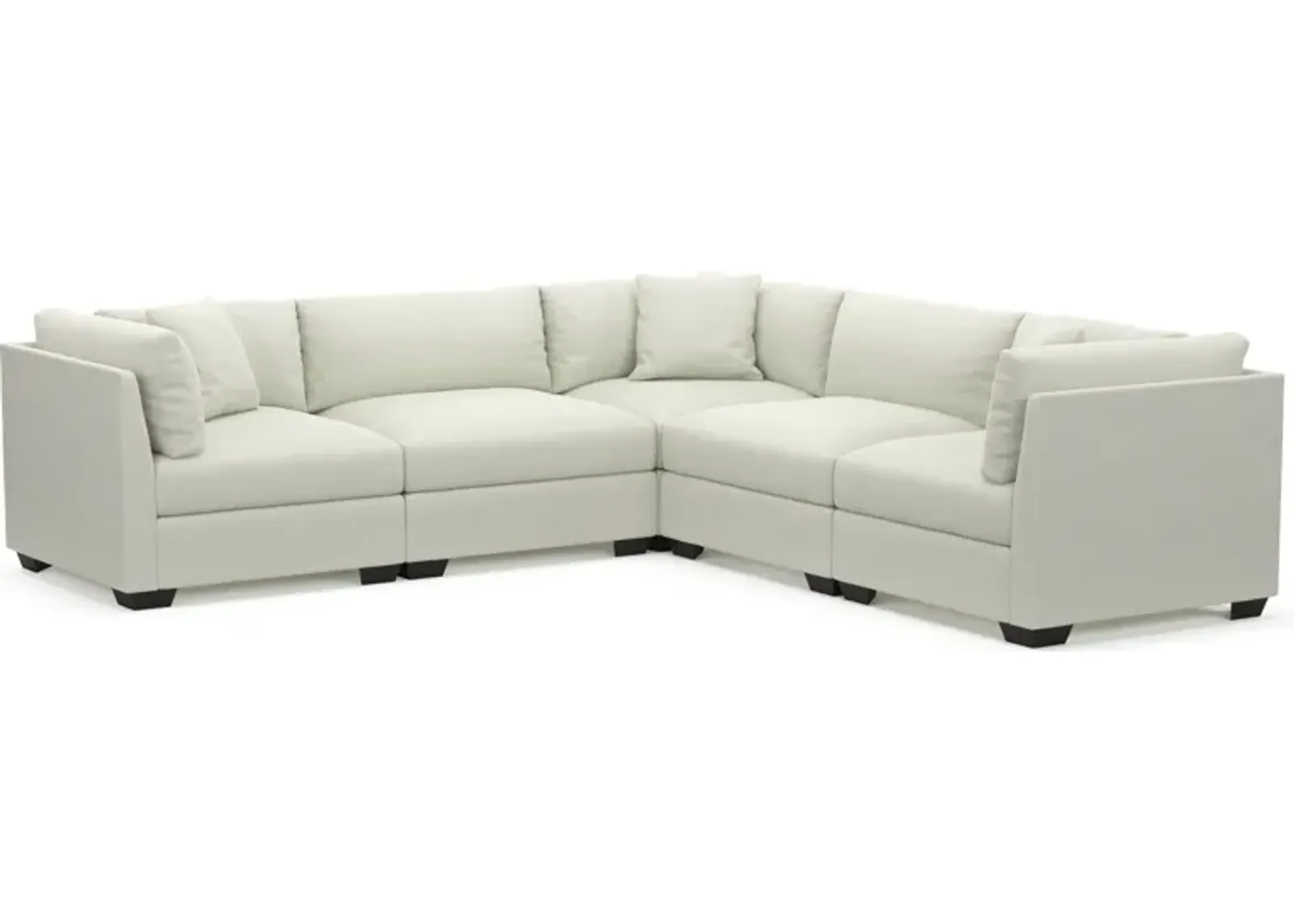 Beckham Foam Comfort 5-Piece Sectional - LIV ARCTIC