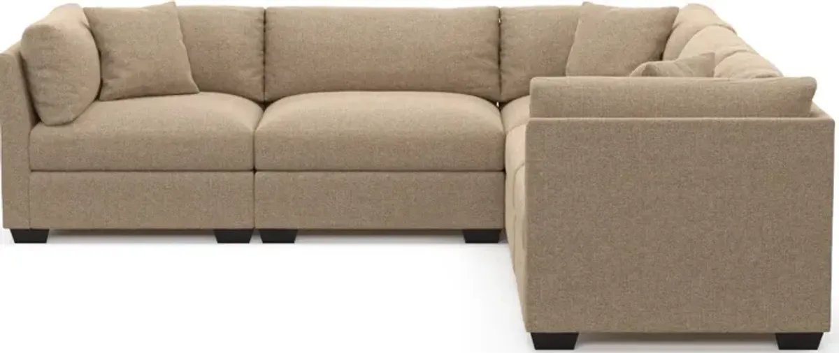 Beckham Foam Comfort 5-Piece Sectional - Liv Wicker