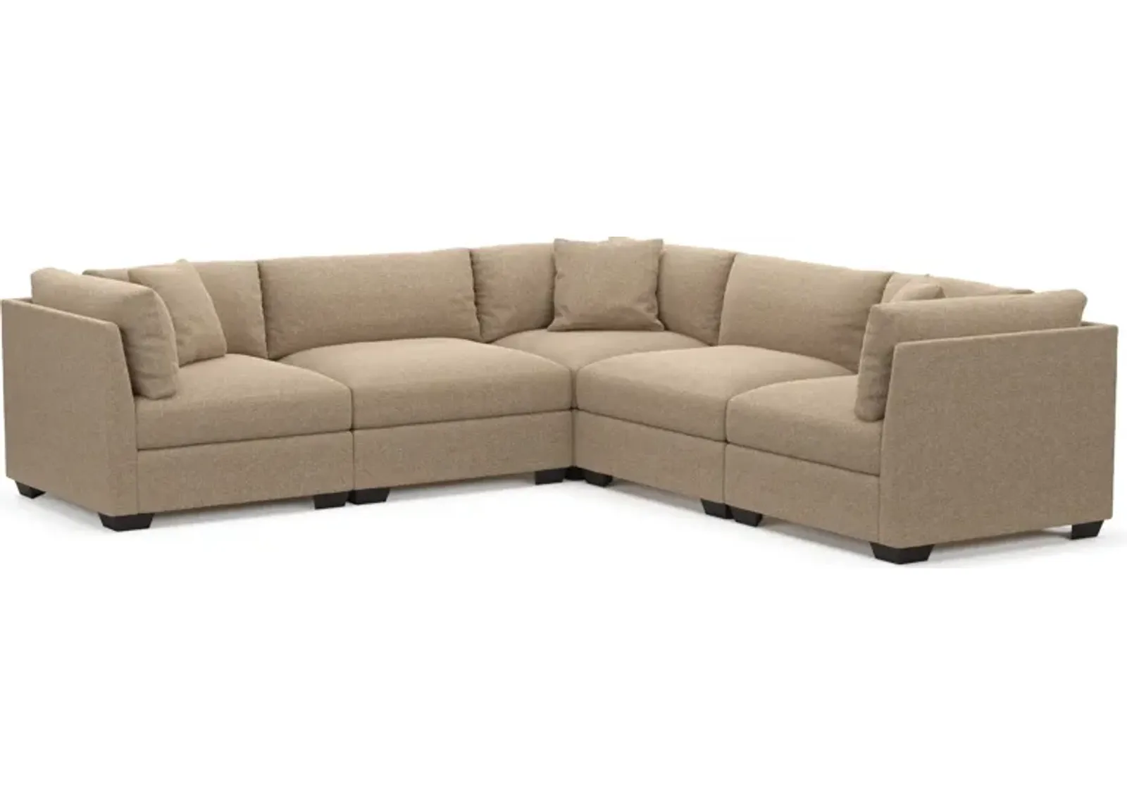 Beckham Foam Comfort 5-Piece Sectional - Liv Wicker