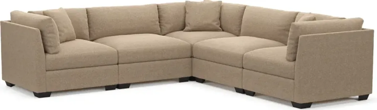 Beckham Foam Comfort 5-Piece Sectional - Liv Wicker