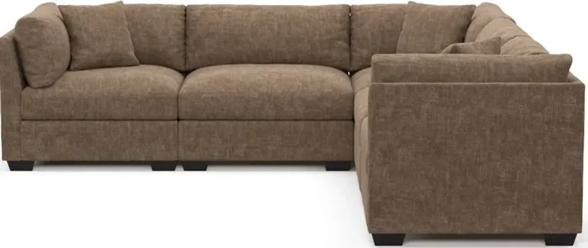 Beckham Foam Comfort 5-Piece Sectional - Argo Java