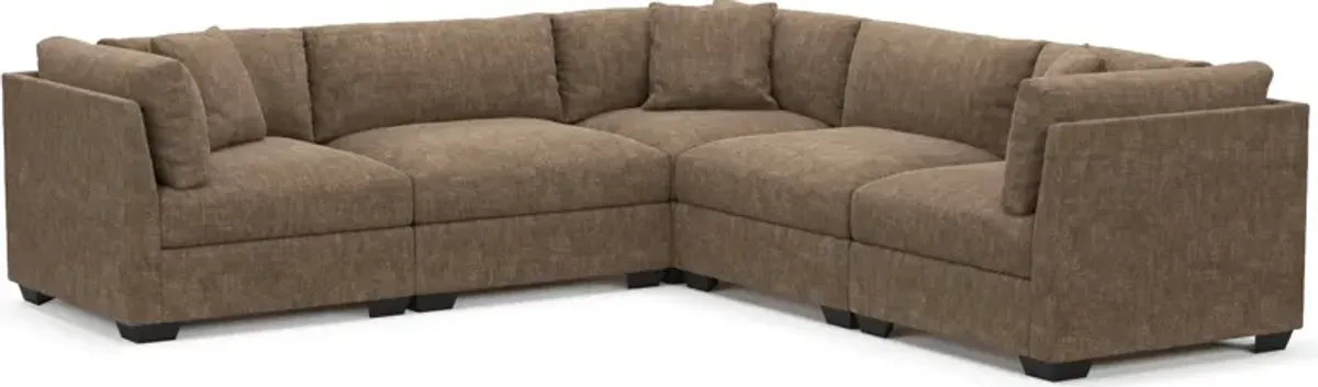 Beckham Foam Comfort 5-Piece Sectional - Argo Java