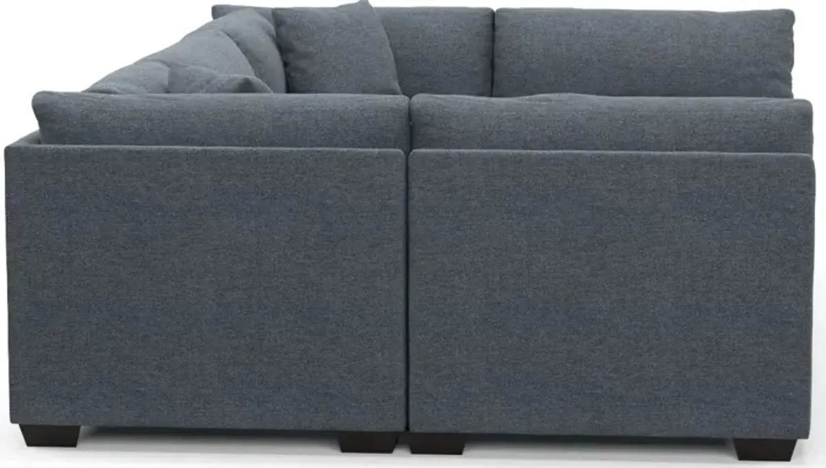 Beckham Hybrid Comfort 6-Piece Pit Sectional - Bridger Navy