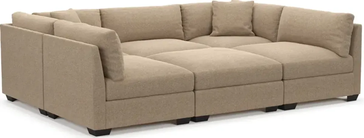 Beckham Hybrid Comfort 6-Piece Pit Sectional - Liv Wicker