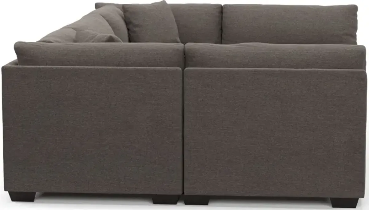 Beckham Hybrid Comfort 6-Piece Pit Sectional - Presidio Steel