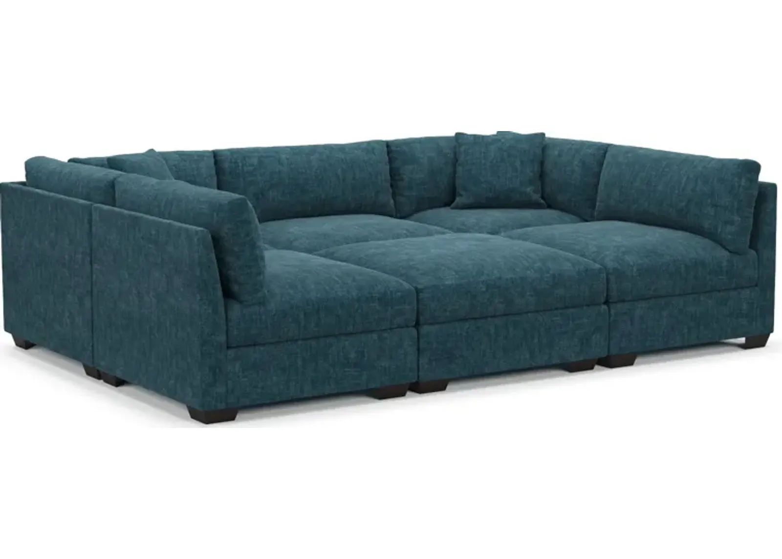 Beckham Hybrid Comfort 6-Piece Pit Sectional - Argo Tropic