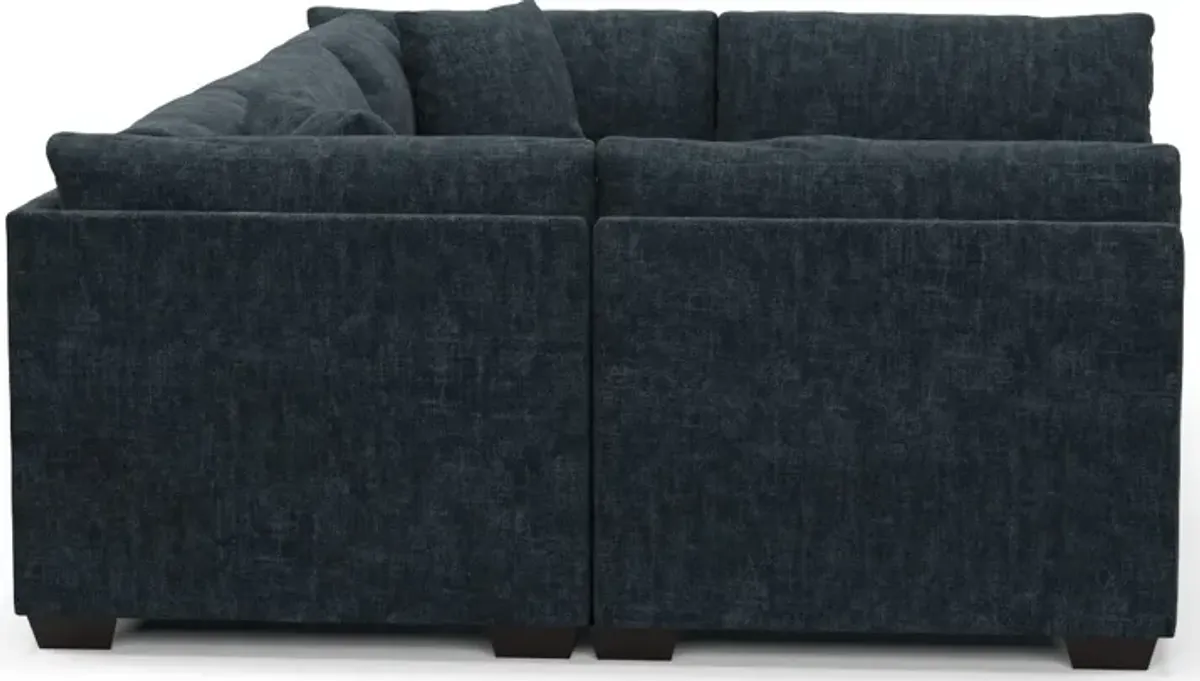 Beckham Hybrid Comfort 6-Piece Pit Sectional - Argo Navy