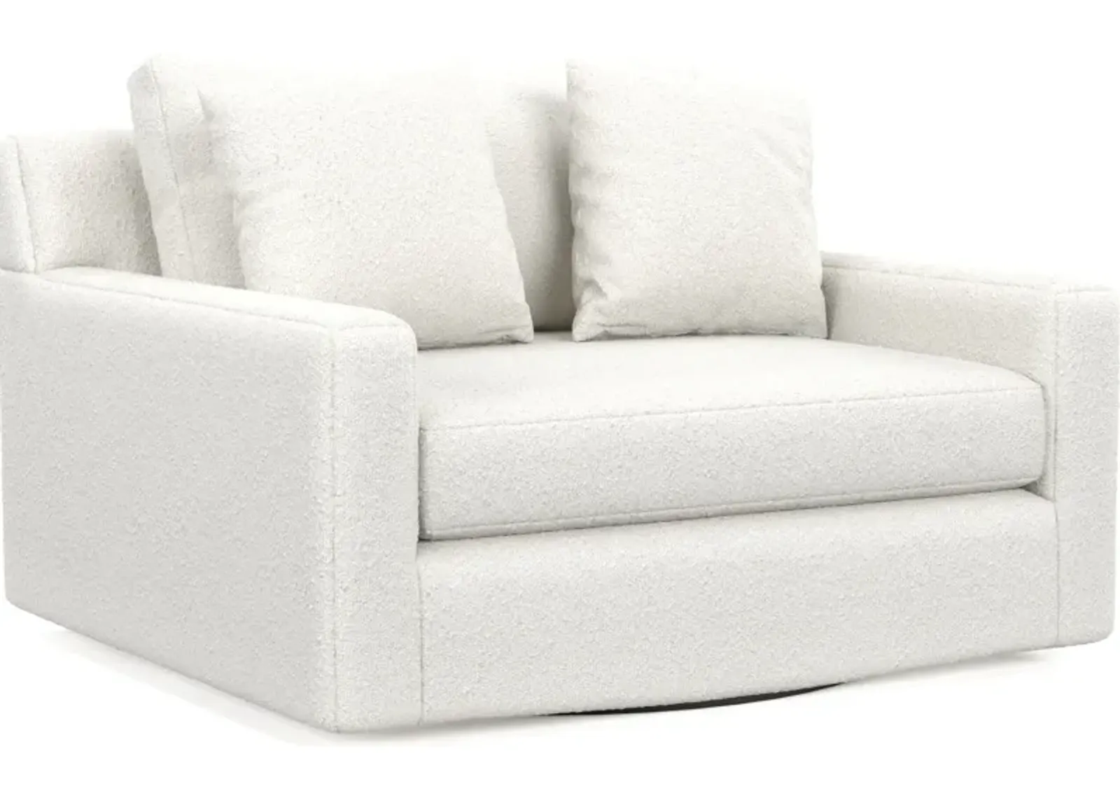 Cade Foam Comfort Accent Swivel Chair - Bloke Snow