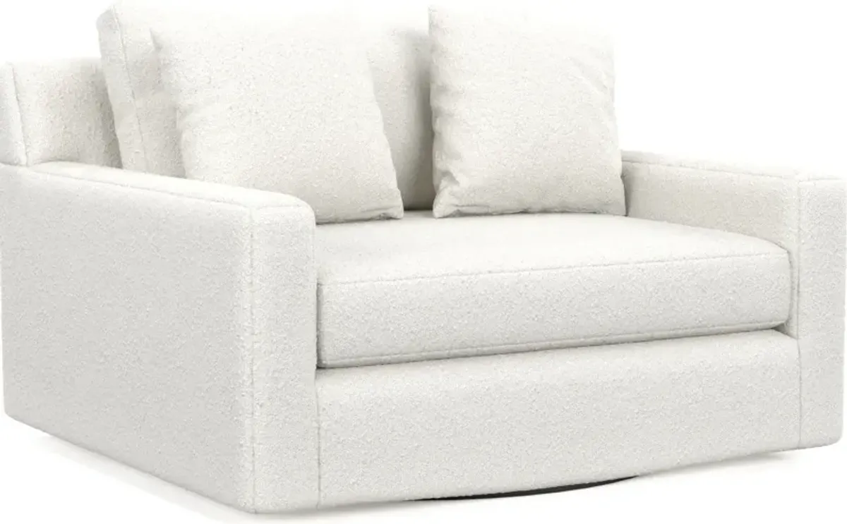 Cade Foam Comfort Accent Swivel Chair - Bloke Snow