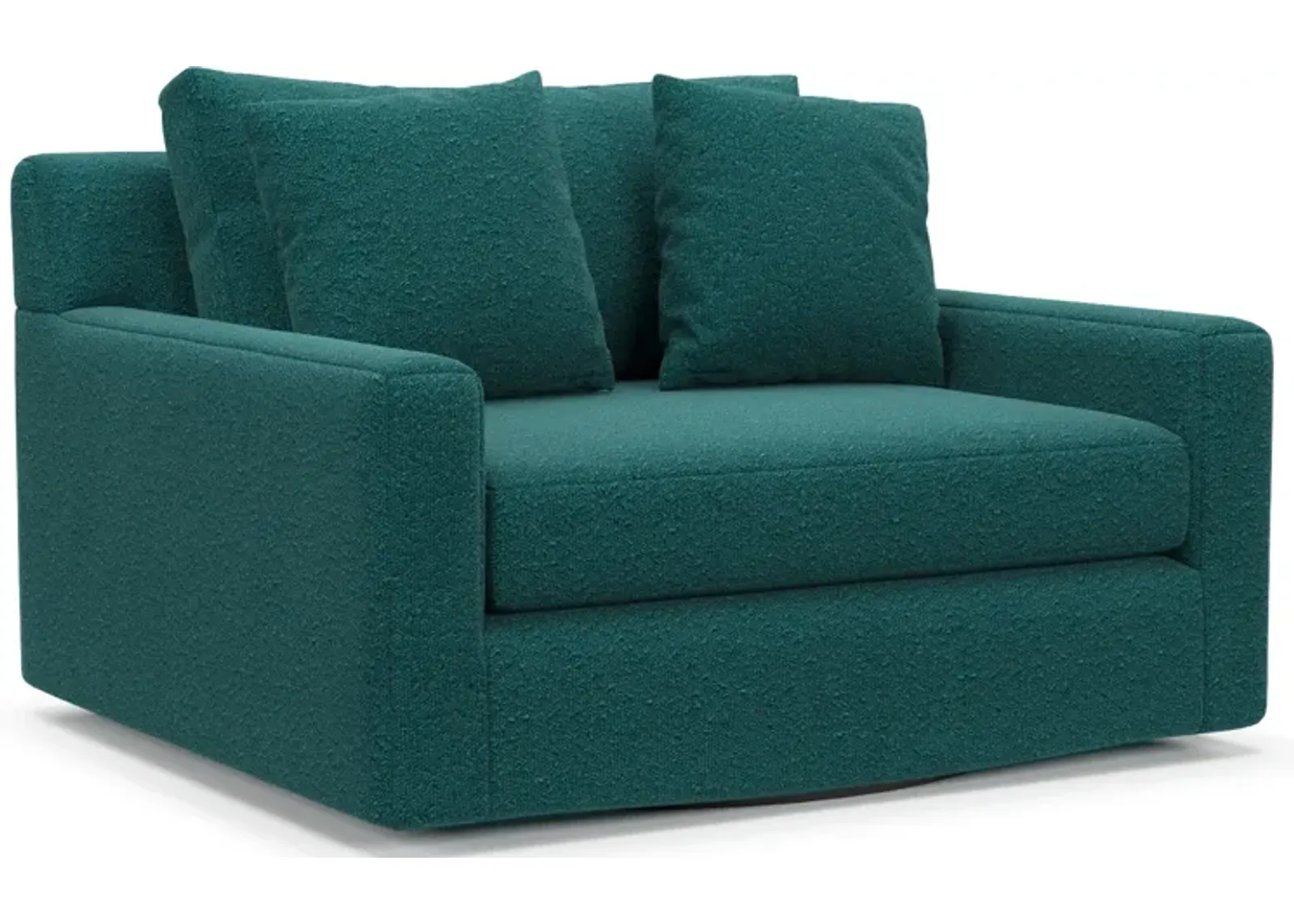 Cade Hybrid Comfort Swivel Chair - Bloke Peacock