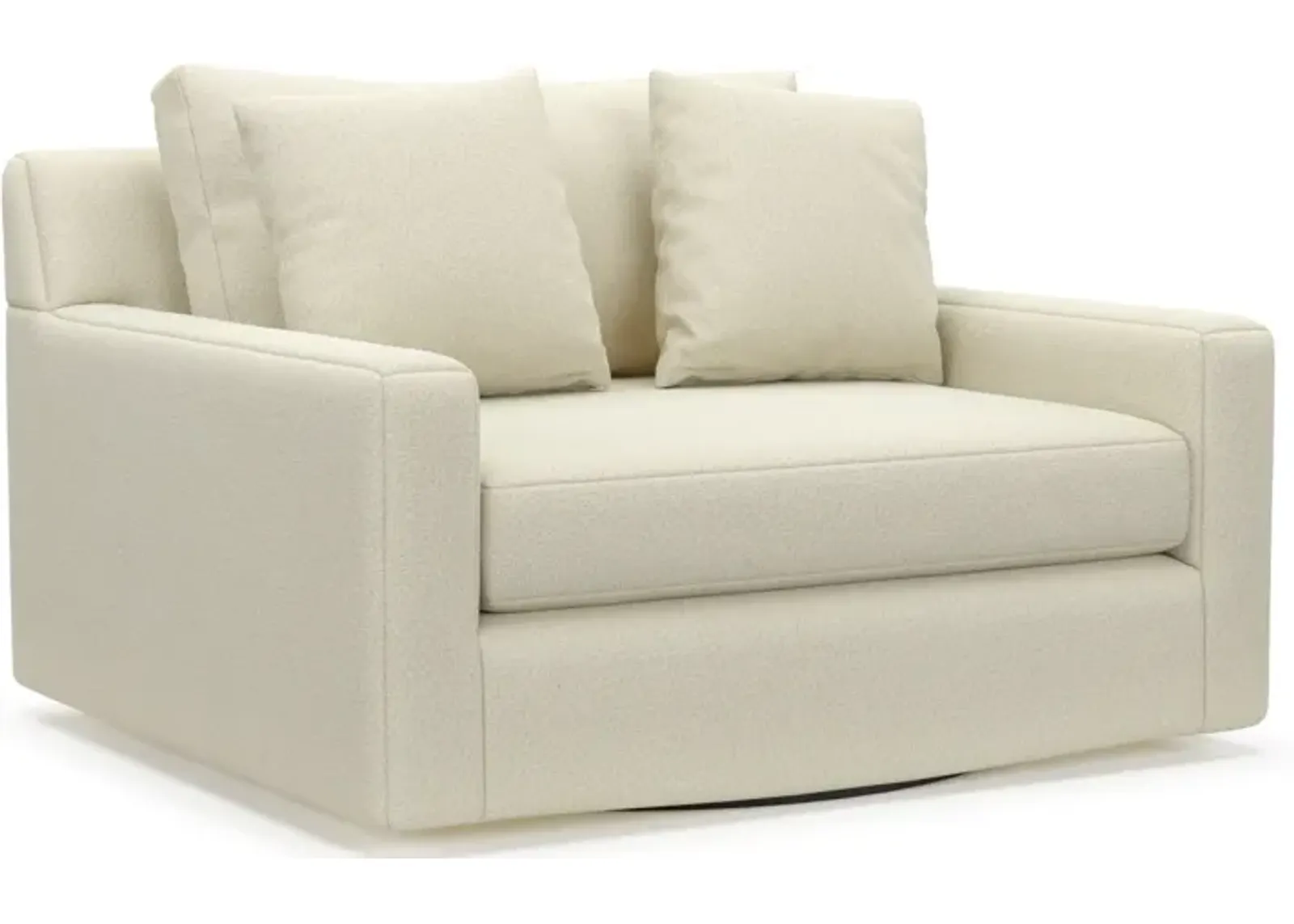 Cade Foam Comfort Eco-Performance Accent Swivel Chair - Fincher Ivory