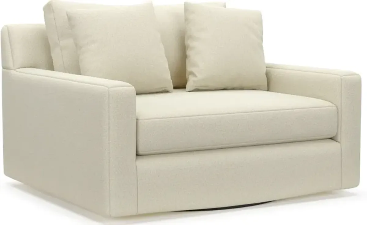 Cade Foam Comfort Eco-Performance Accent Swivel Chair - Fincher Ivory