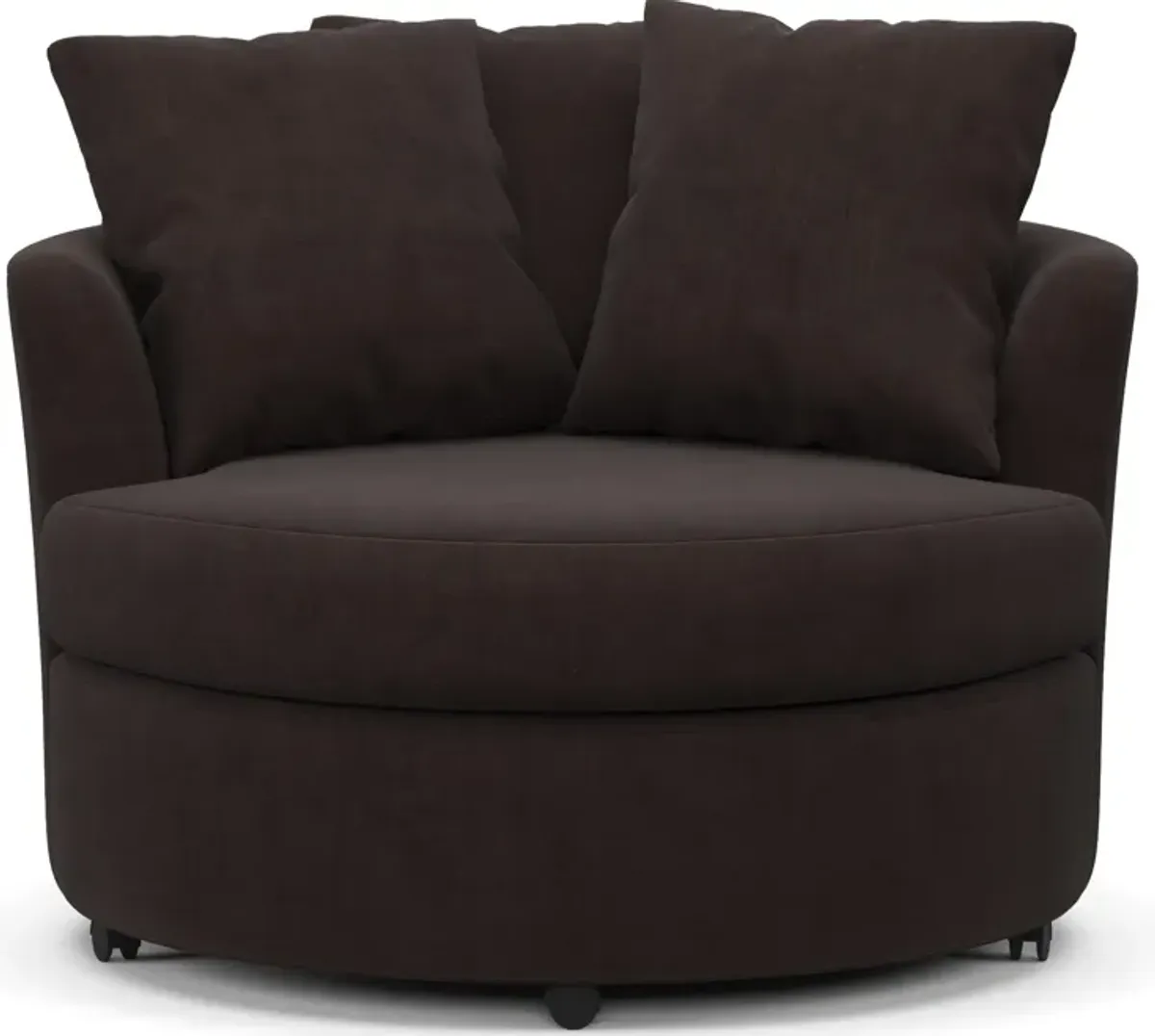 Orren Swivel Accent Chair - Merrimac Dark Brown