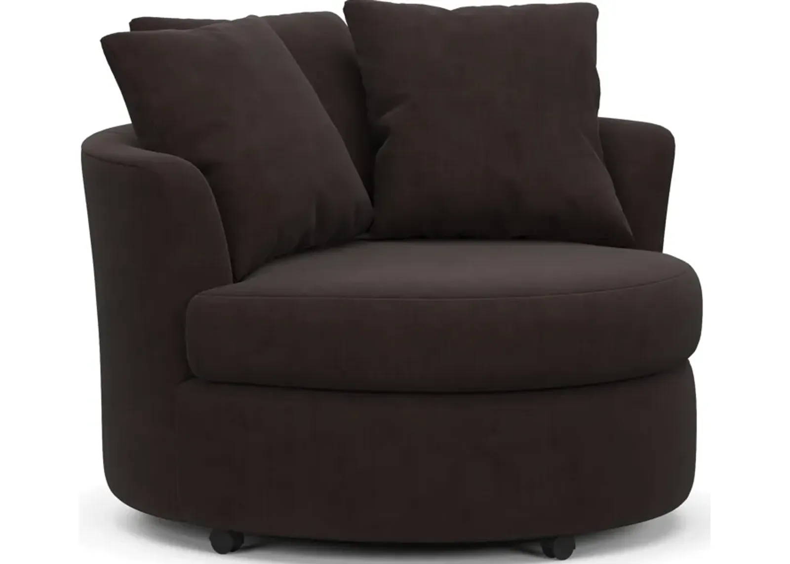 Orren Swivel Accent Chair - Merrimac Dark Brown