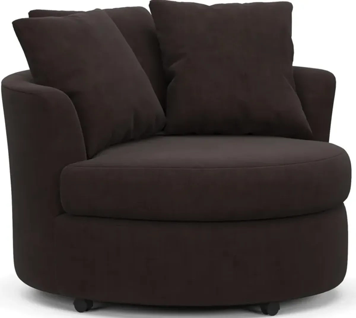 Orren Swivel Accent Chair - Merrimac Dark Brown