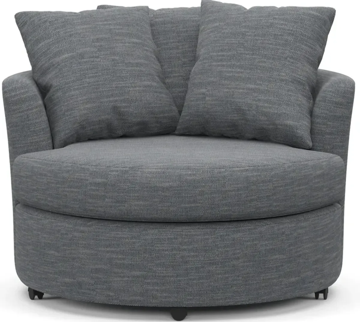 Orren Swivel Accent Chair - Dudley Indigo