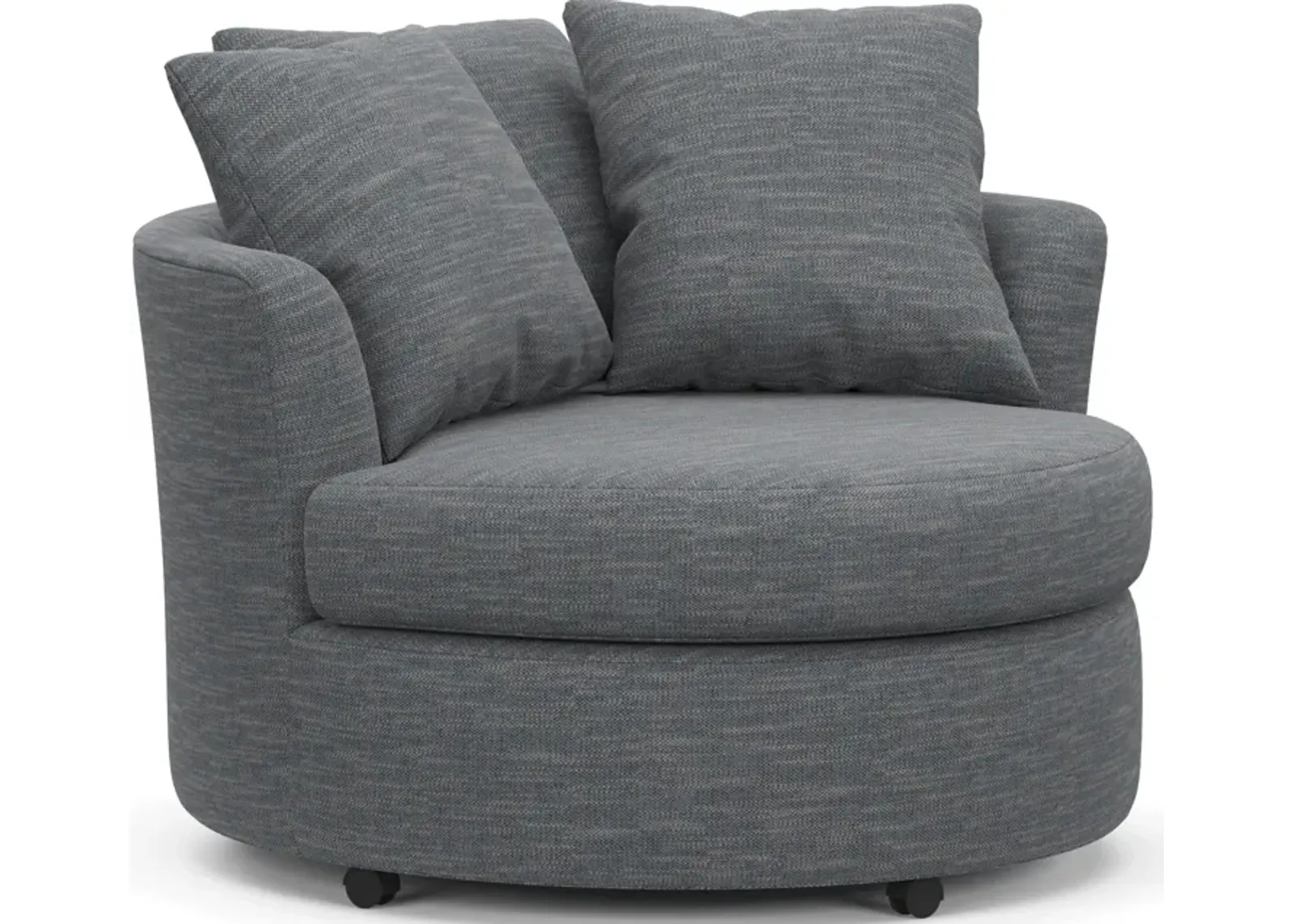 Orren Swivel Accent Chair - Dudley Indigo