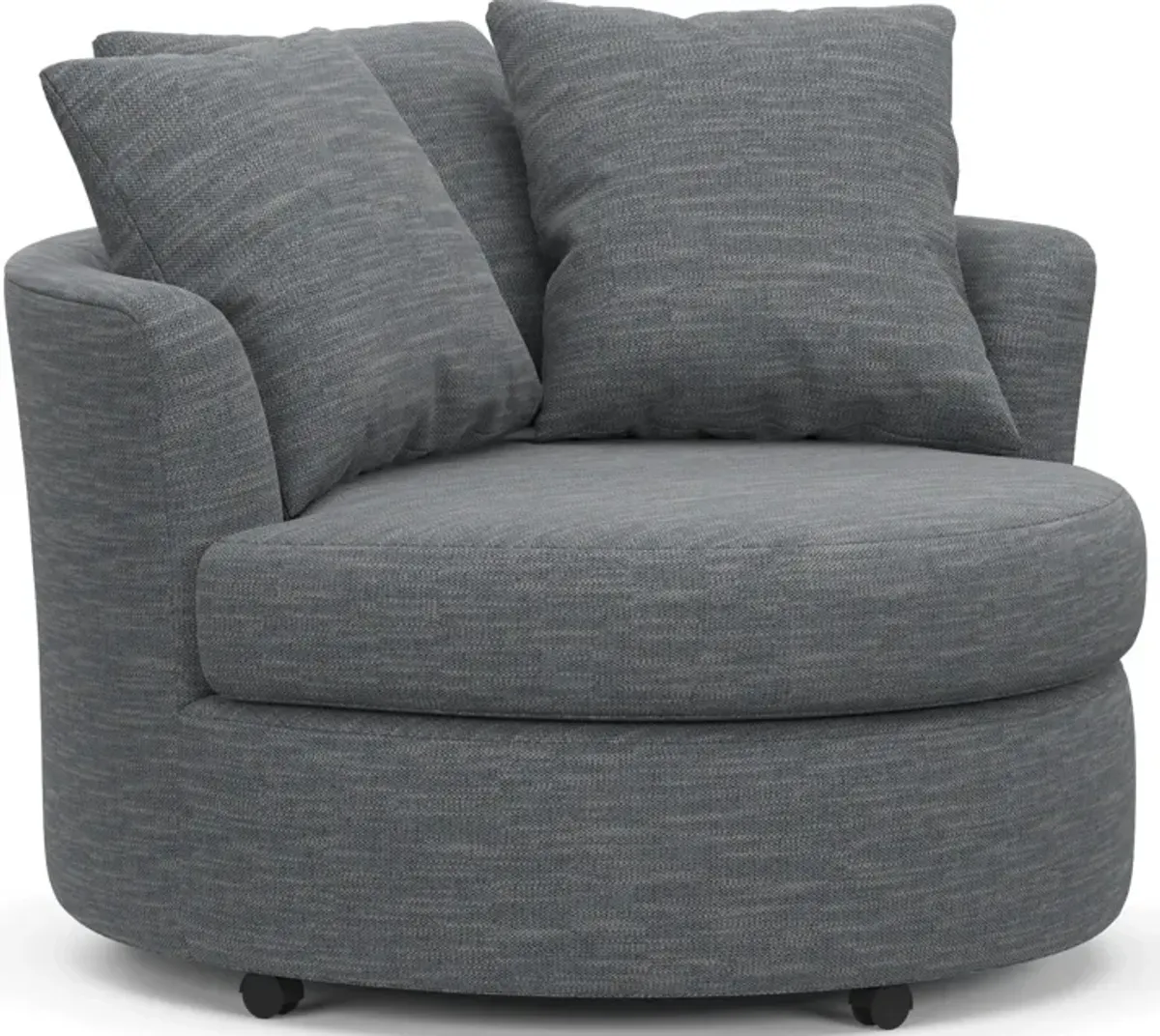 Orren Swivel Accent Chair - Dudley Indigo