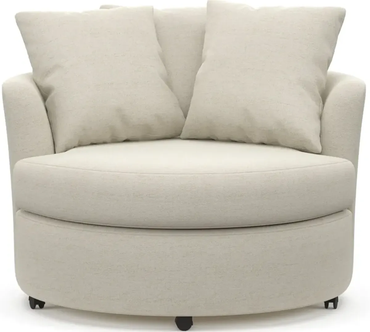 Orren Swivel Accent Chair - Living Large White