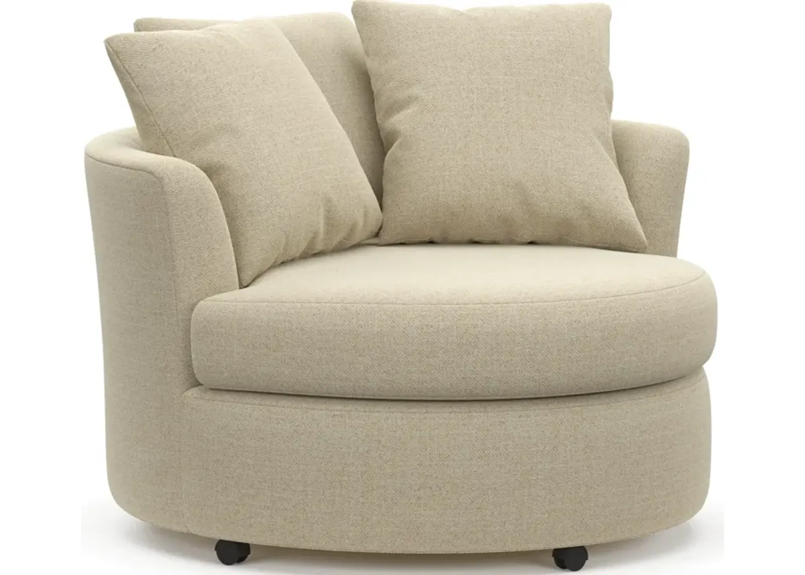 Orren Eco Performance Swivel Accent Chair - Broderick Sand