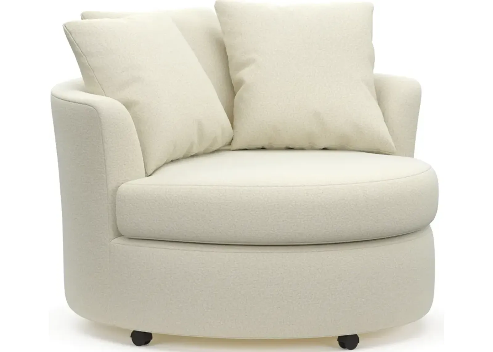 Orren Eco Performance Swivel Accent Chair - Fincher Ivory