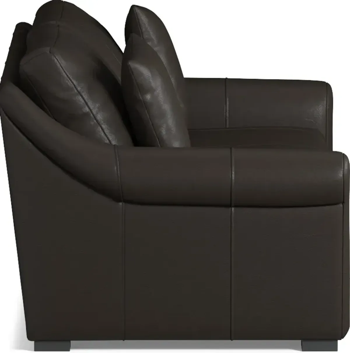 Bowery Leather Foam Comfort 77" Sleeper Sofa - Siena Dark Brown